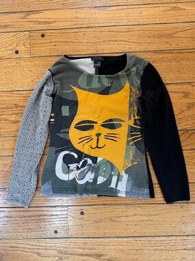 Custo Barcelona Cotton Long Sleeve Cat T-Shirt